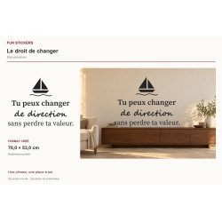 Wall decal Permission to change | Fun-Stickers
