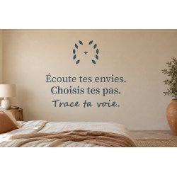 Sticker mural citation — Ta propre boussole | Fun-Stickers