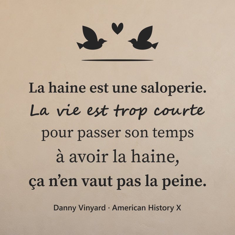 Sticker mural citation — La vie est trop courte | Fun-Stickers