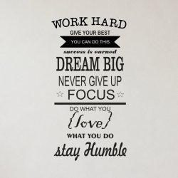 Sticker mural motivation — Work hard | Fun-Stickers