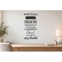 Sticker mural motivation — Work hard | Fun-Stickers