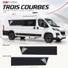 Kit stickers fourgon — Bandeau Trois Courbes L3 L4 | Fun-Stickers