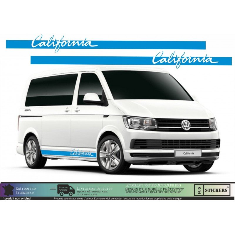 Sticker bande laterale California kit decoration van VW Fun Stickers