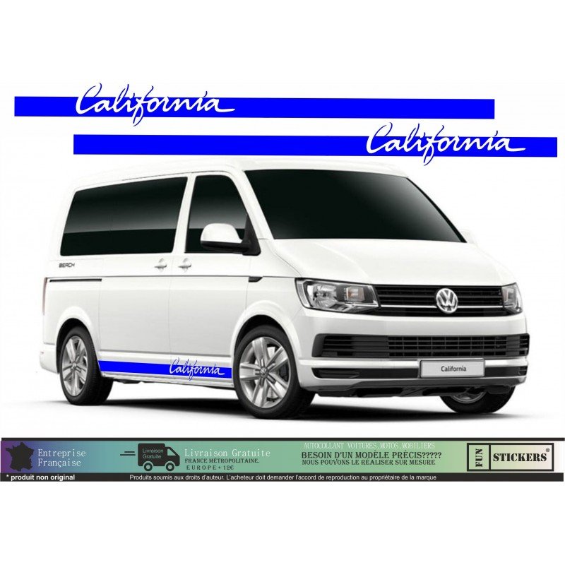 Sticker bande laterale California kit decoration van VW Fun Stickers