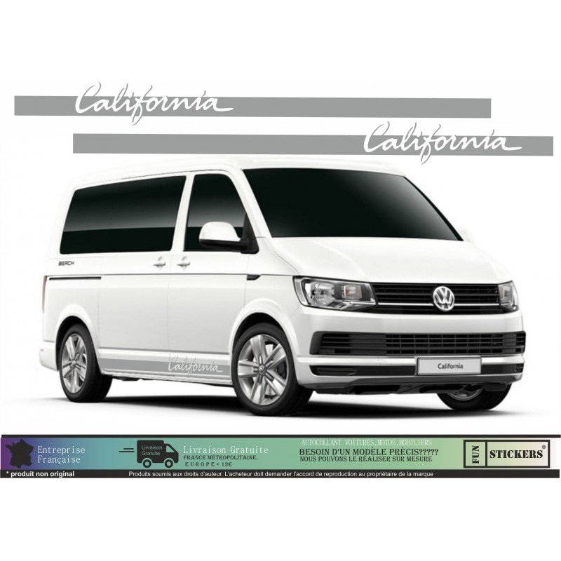 Sticker bande laterale California kit decoration van VW Fun Stickers