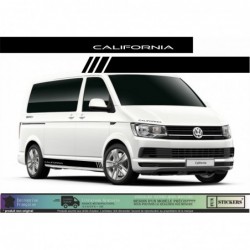 Sticker Bande Latérale “California” VW Transporter – Kit Décoration Van – Vinyle Premium HEXIS – Facile à Poser