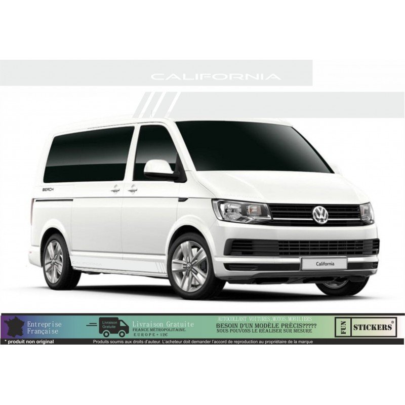 VW Transporter sticker bande laterale California kit decoration Fun Stickers