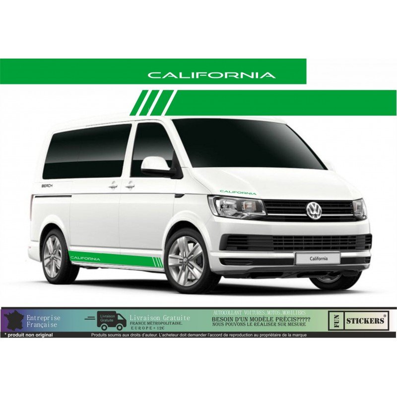 VW Transporter sticker bande laterale California kit decoration Fun Stickers