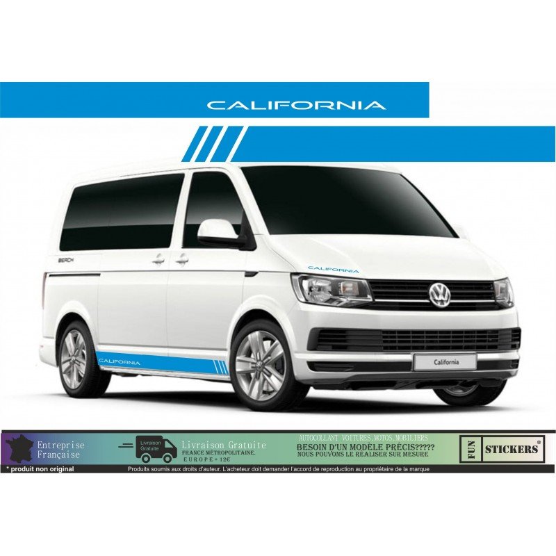 VW Transporter sticker bande laterale California kit decoration Fun Stickers