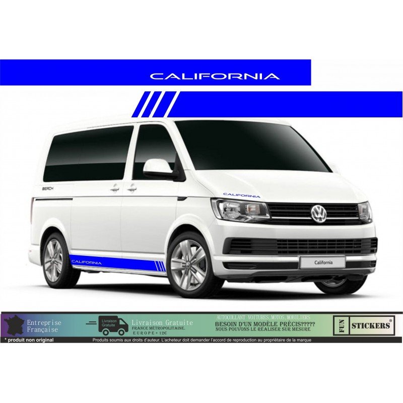 VW Transporter sticker bande laterale California kit decoration Fun Stickers