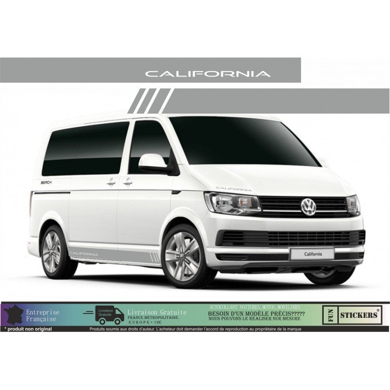 VW Transporter sticker bande laterale California kit decoration Fun Stickers