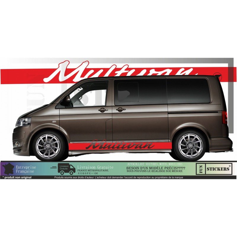 VW Transporter T5 T6 stickers lateraux Multivan bandes Fun Stickers