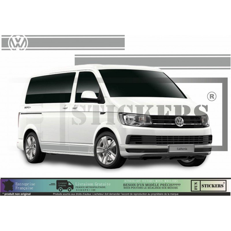 VW Transporter kit sticker bandes laterales decoratives stripes Fun Stickers