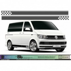 Van Damier Volkswagen T4 T5 T6 Kit Décoration- Tuning Sticker Autocollant Graphic Decals
