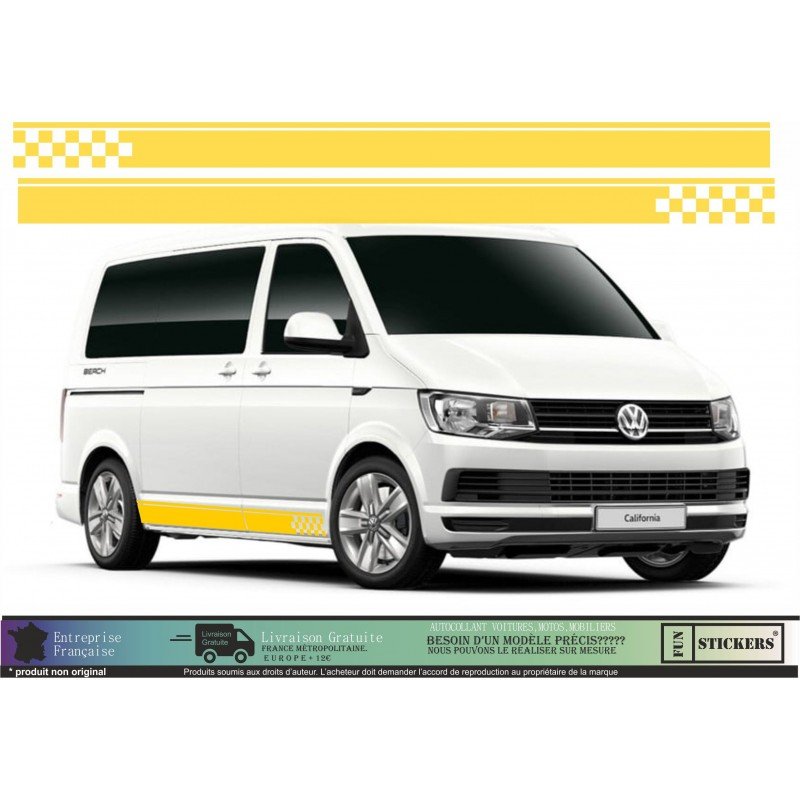 VW Transporter T4 T5 T6 Van kit decoration damier tuning Fun Stickers
