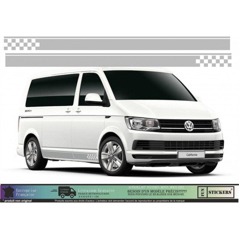VW Transporter T4 T5 T6 Van kit decoration damier tuning Fun Stickers