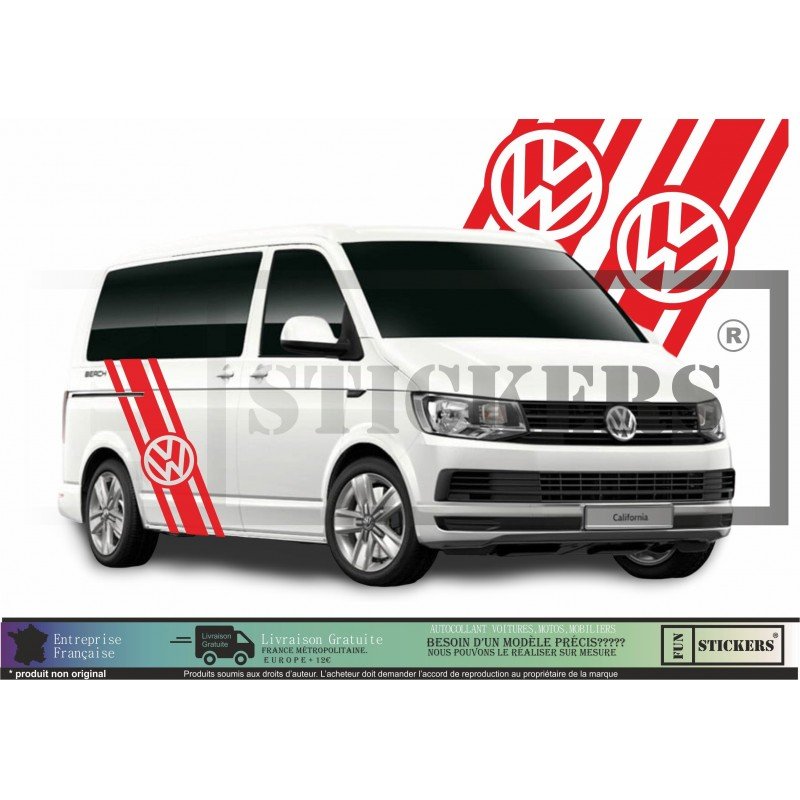 VW Transporter kit bandes laterales stickers Volkswagen Fun Stickers