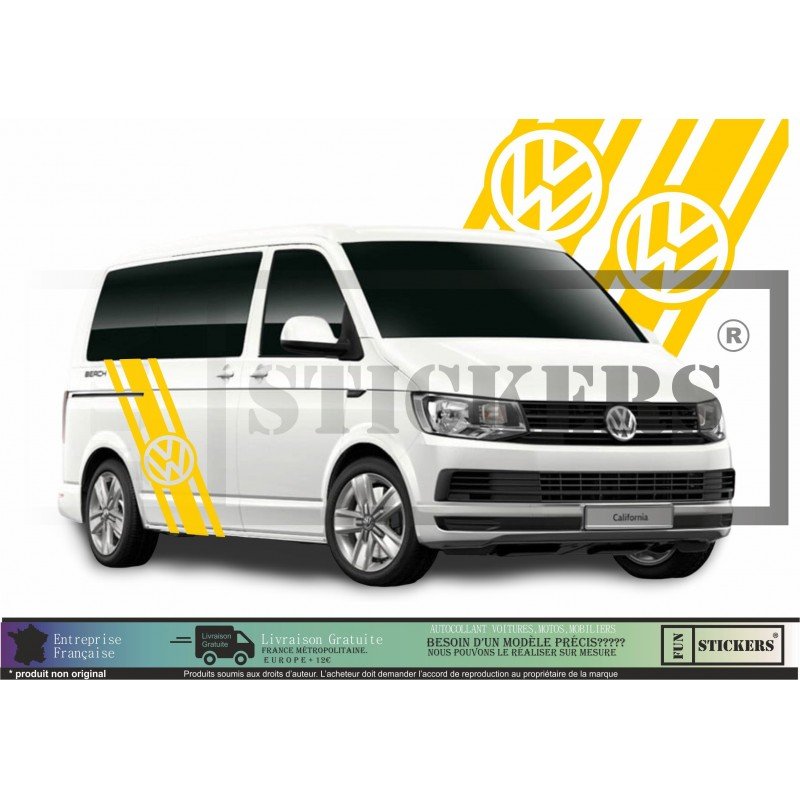 VW Transporter kit bandes laterales stickers Volkswagen Fun Stickers