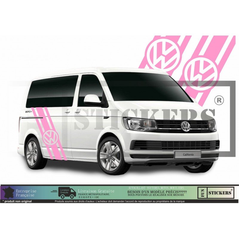 VW Transporter kit bandes laterales stickers Volkswagen Fun Stickers