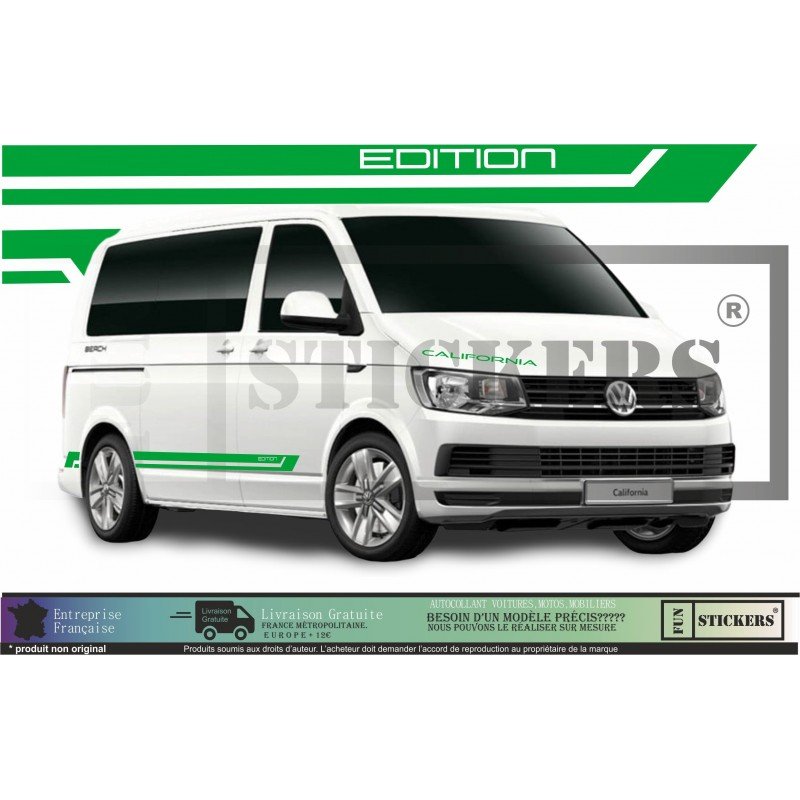VW Transporter stickers bandes laterales Edition serie limitee autocollant Fun Stickers