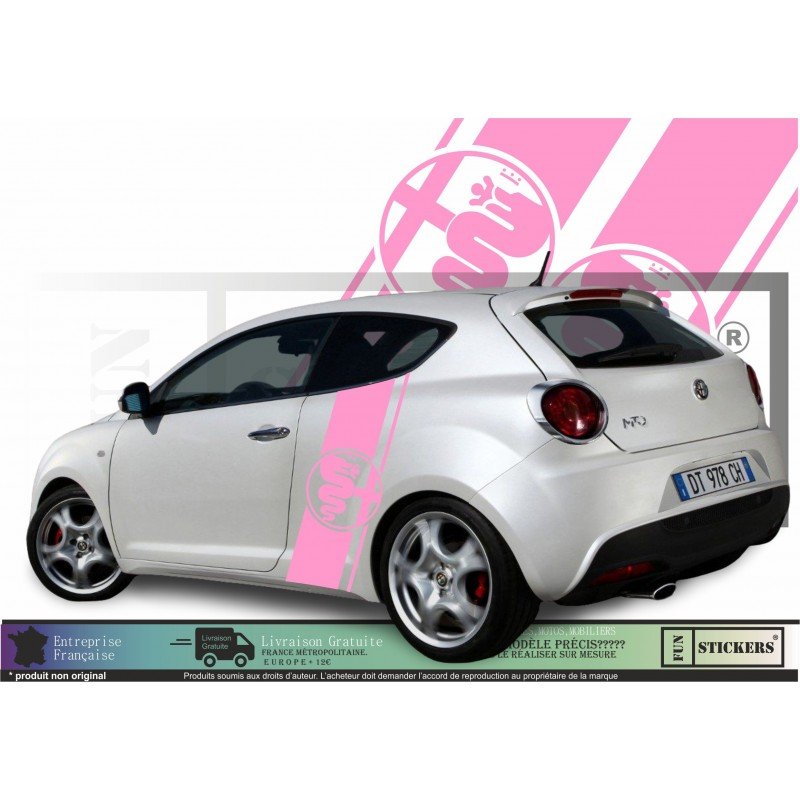 Alfa Romeo kit bandes laterales logo Serpent et Croix Fun Stickers