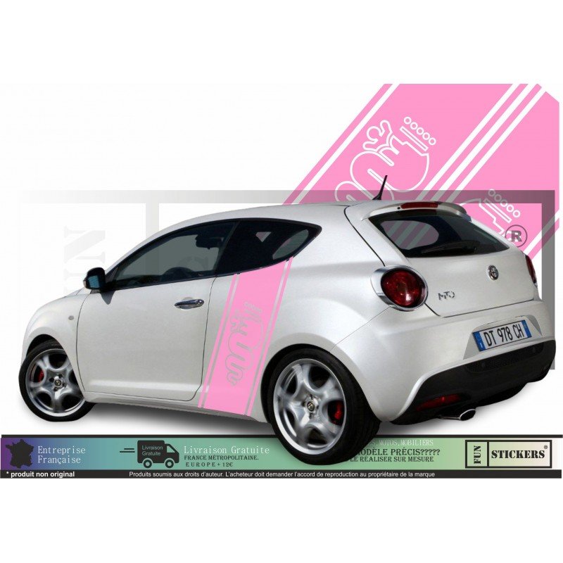 Alfa Romeo bandes laterales Serpent Stylise kit sticker autocollant Fun Stickers