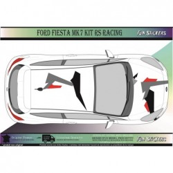 Kit Camouflage Géométrique Voiture – Style Race / Rally – Vinyle Premium – Compatible Ford Fiesta MK7 – FUN STICKERS®
