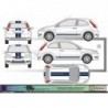 Kit Bandes Rallye Ford Fiesta ST – Décoration Sportive Capot / Toit / Hayon & Bas de Caisse – Vinyle Haute Qualité